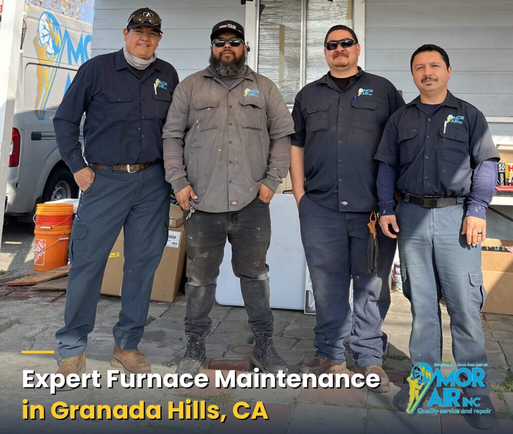 furnace maintenance team at mor air